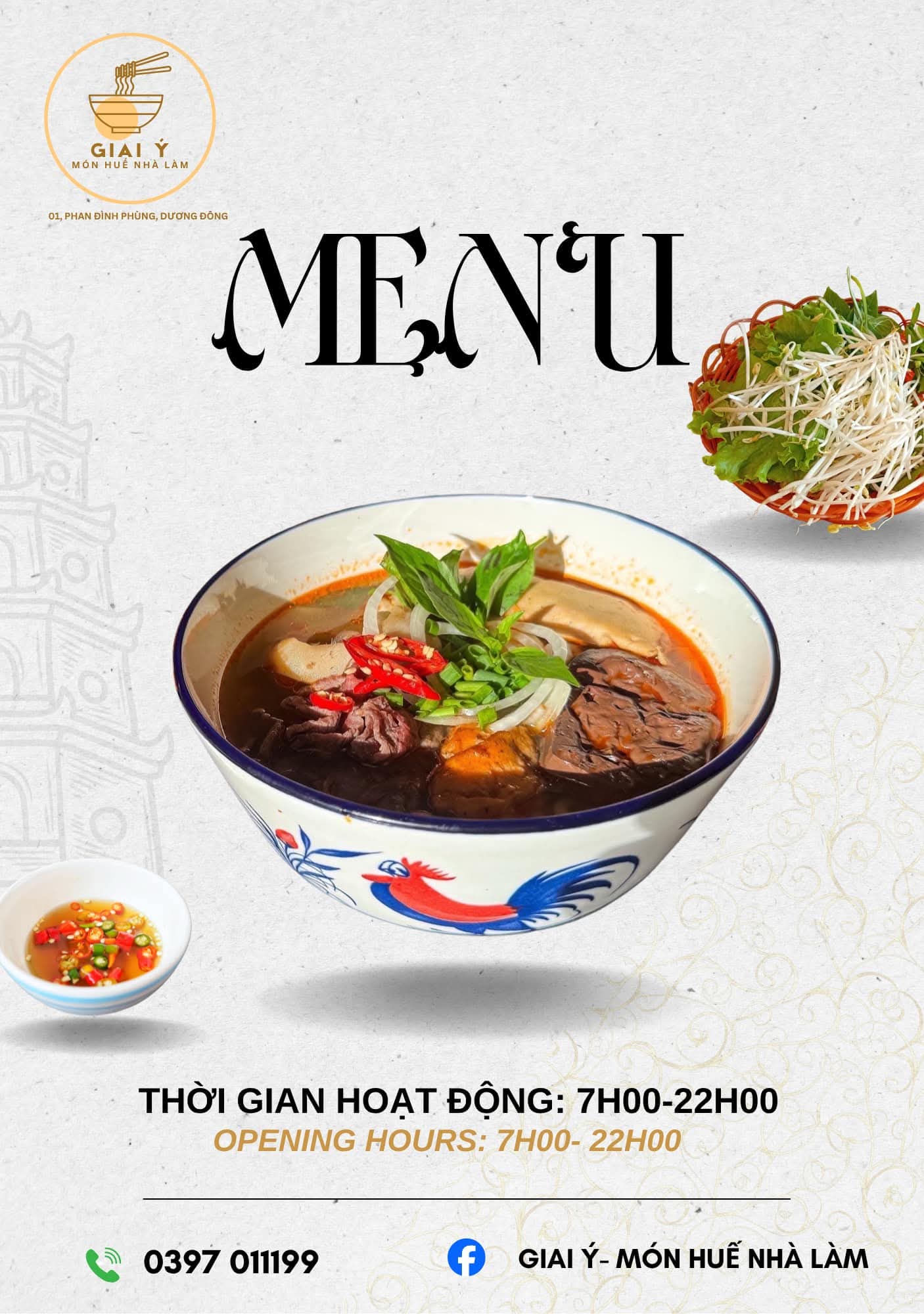 Quán ăn Giai Ý Phú Quốc - Món Huế nhà làm, đậm đà hương vị cố đô giữa lòng đảo ngọc