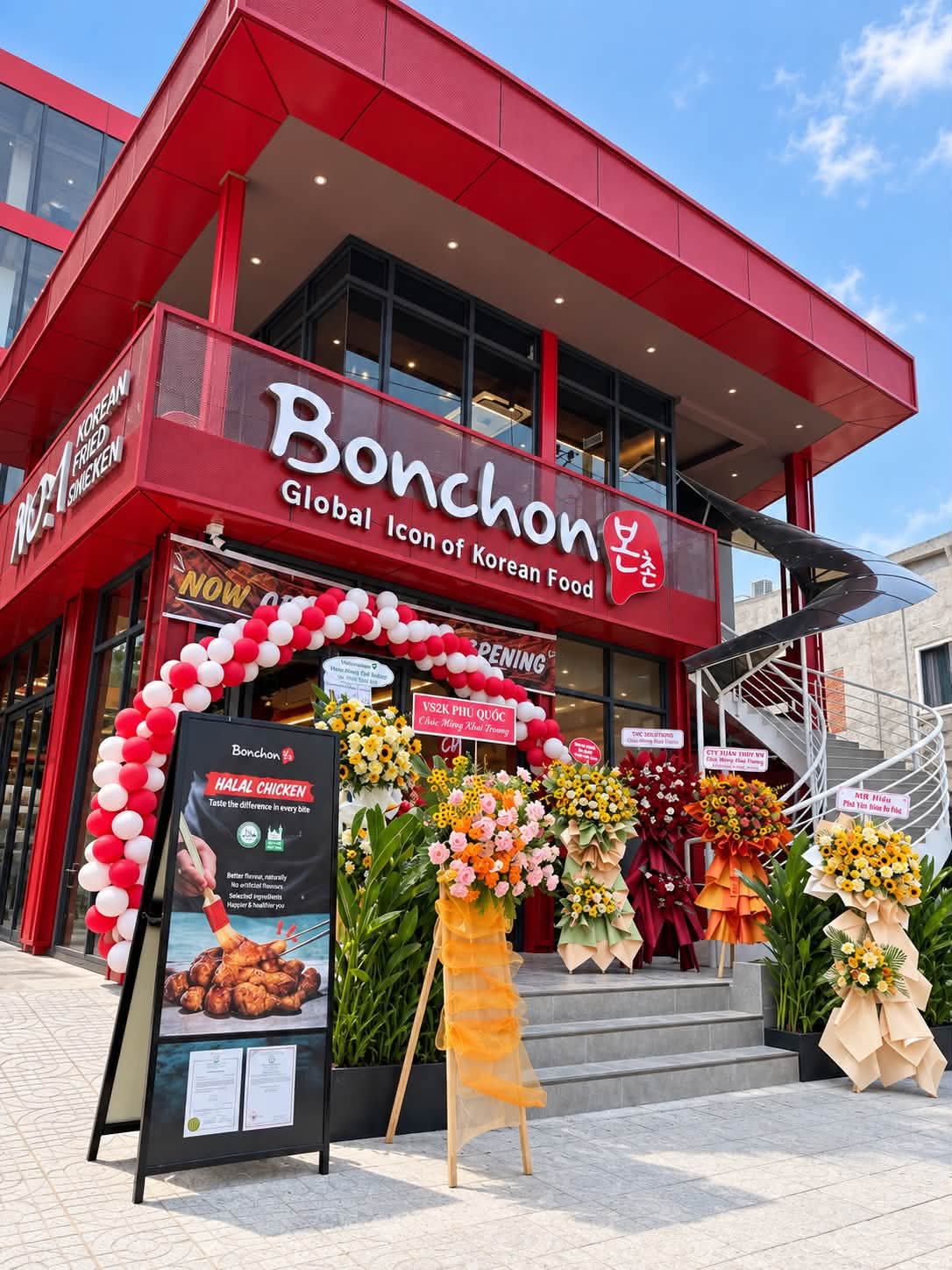 Nhà hàng Bonchon đường Trần Hưng Đạo - Gà rán Hàn Quốc giữa trung tâm Dương Đông